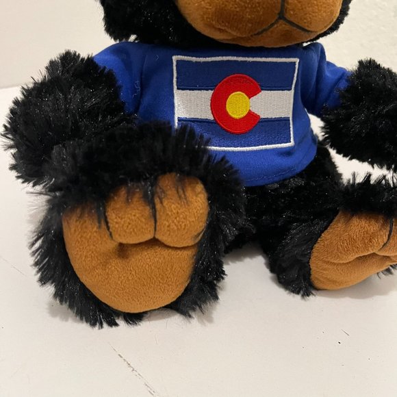 RBI Colorado T Shirt Black Bear Plush 10" Stuffed Animal 2021 Toy Teddy Bear - Picture 4 of 10